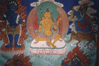  .  .  A Buddhist tanka. The Shashur Monastery. Lahul